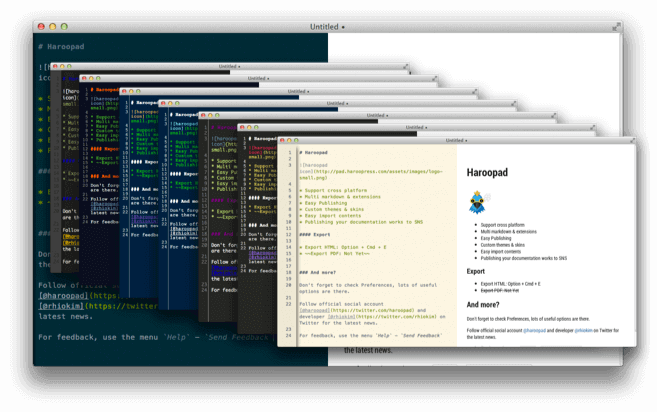 Editor di markdown Haroopad per Linux