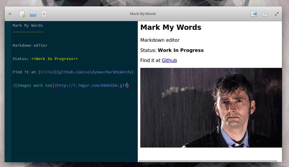 MarkMyWords Markdown Editor per Linux