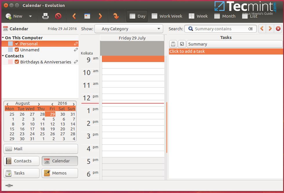 Applicazione Calendario Evoluzione