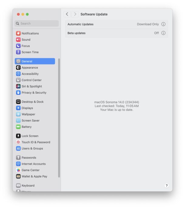 Come smettere di ricevere gli aggiornamenti beta di MacOS Sonoma