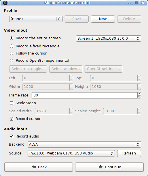 SimpleScreenRecorder per Linux