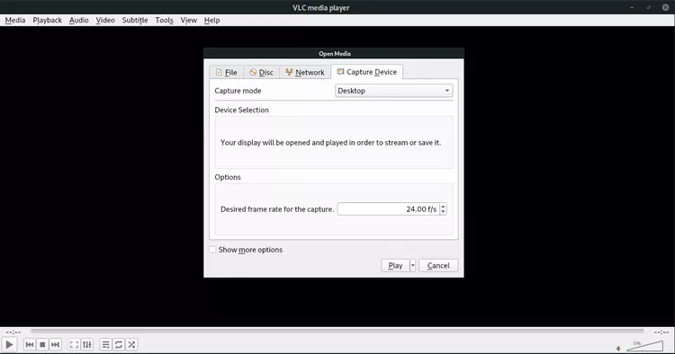 VLC - Registrazione dello schermo del desktop