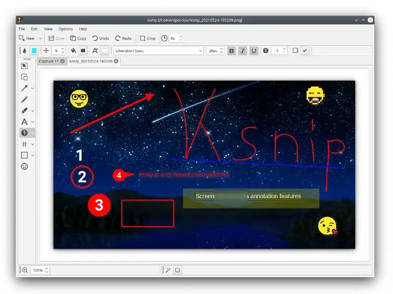 Ksnip: strumento per screenshot e annotazioni