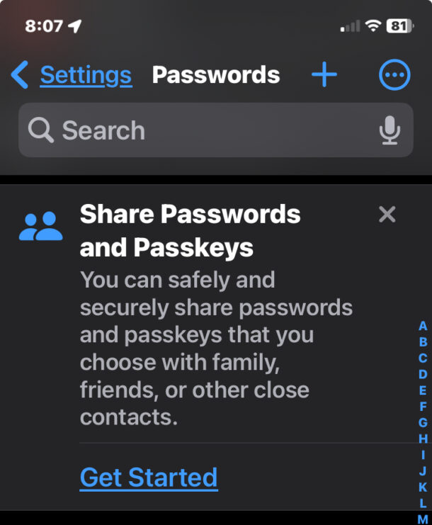 Condividere le password su iPhone