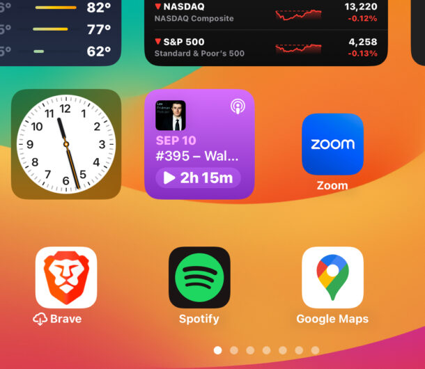 Widget interattivi su iPadOS 17