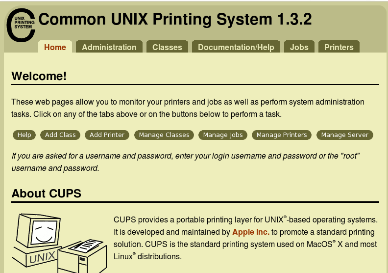 Sistema di stampa Unix comune