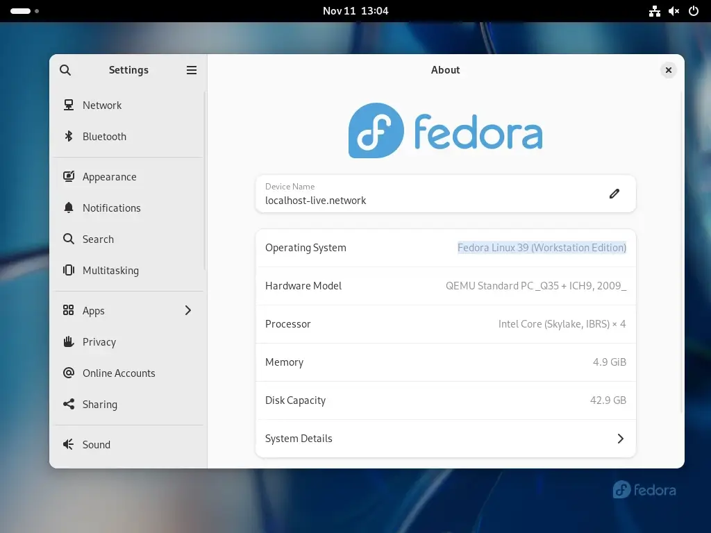 Controlla la versione di Fedora