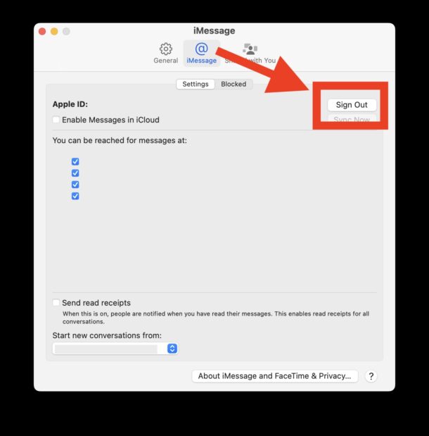 Come disattivare iMessage su Mac