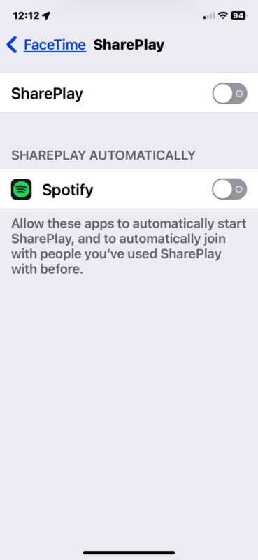 Come disattivare SharePlay per iPhone