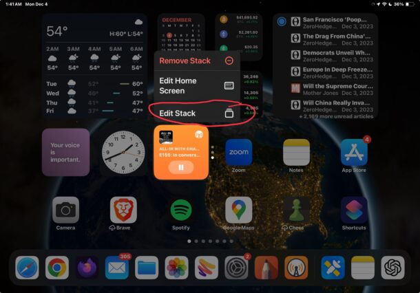 Come aggiungere widget a uno stack su iPhone o iPad