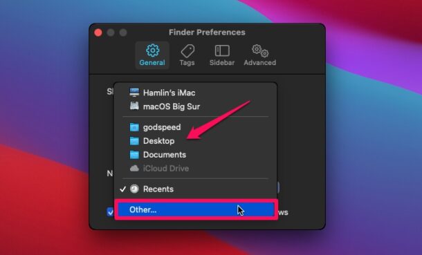 Come impostare la cartella predefinita del Finder in MacOS