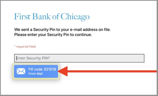 Come compilare automaticamente i codici di sicurezza da Mail su Mac, iPhone o iPad