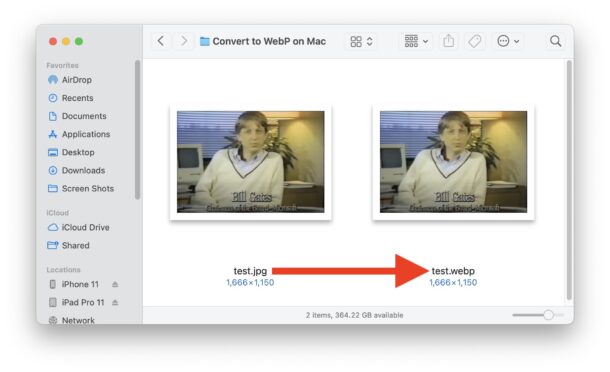 Converti facilmente le immagini in webp su Mac con la riga di comando