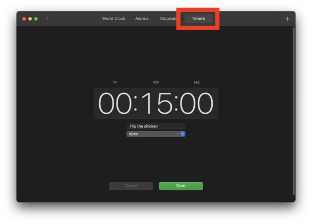 Come impostare un timer sul Mac