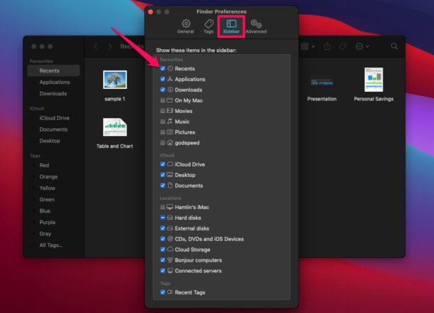 Come personalizzare la barra laterale del Finder su Mac