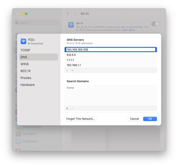 Come utilizzare i DN surfshark personalizzati su Mac
