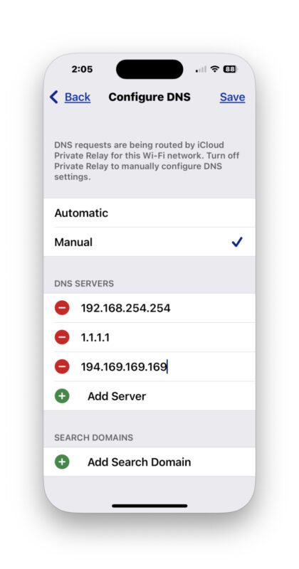 Come utilizzare Surfshark DNS su iPhone o iPad