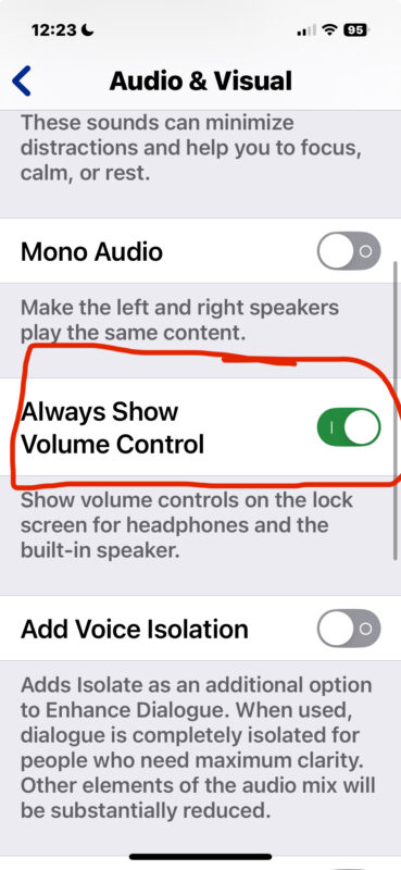 Come abilitare il cursore del volume sulla schermata di blocco iPhone