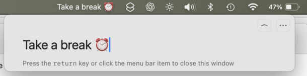 Metti un utile promemoria o attività nella barra del menu Mac