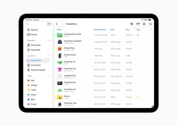 App di file ipados 26