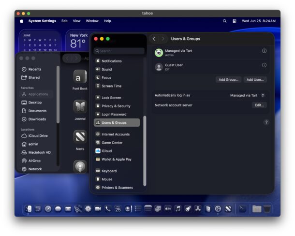 Nome utente e password aspro per la VM Tahoe è amministratore e amministratore