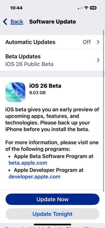 Come installare iOS 26 BETA pubblica su iPhone