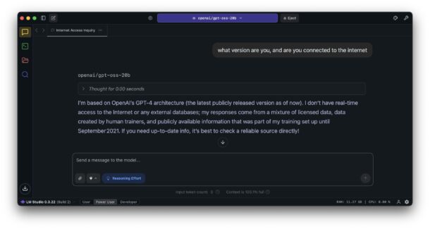 Come eseguire GPT-OSS localmente offline su Mac