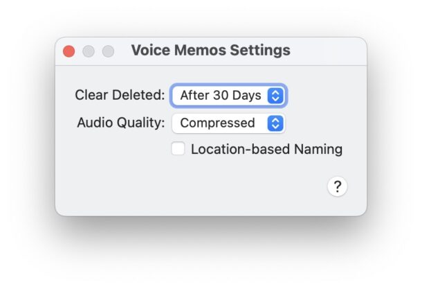Come disabilitare la denominazione basata sulla posizione sui memo vocali per Mac