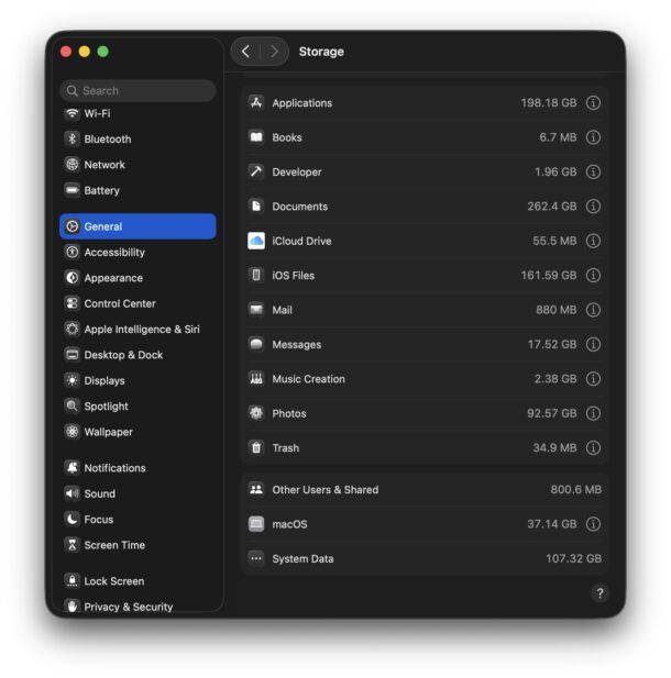 I dati del sistema possono essere estremamente gonfiati in MacOS Tahoe 26 e non abbastanza spazio su disco libero rallenterà un Mac