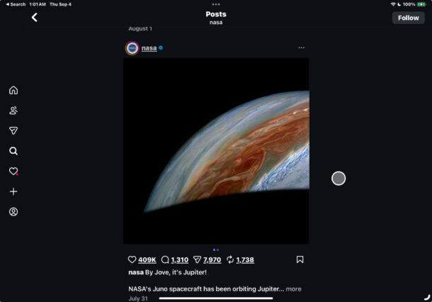 Instagram per iPad