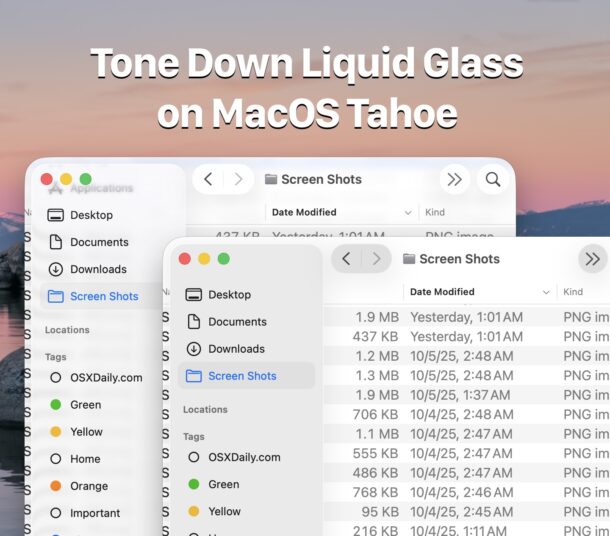 Come disattivare il vetro liquido su macOS Tahoe il più possibile