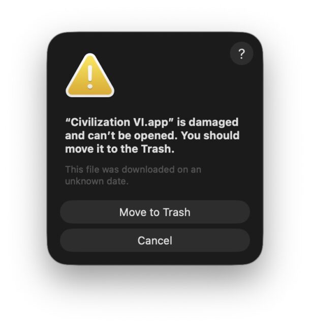 Civilization 6 è un errore danneggiato