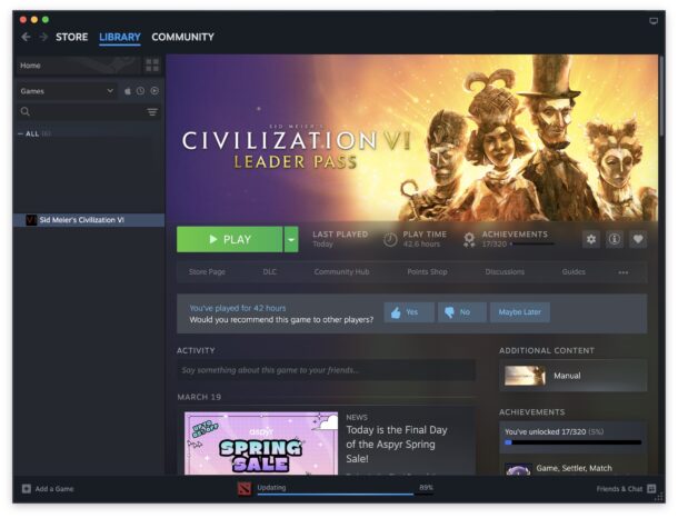 Gioca a Civilization 6 su Mac