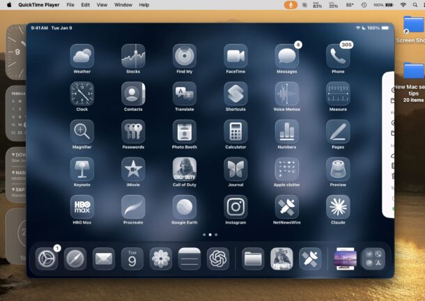 Mirroring dell'iPad sul Mac