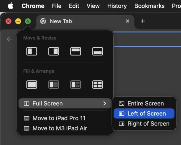 Come accedere alla visualizzazione divisa a schermo intero su Mac